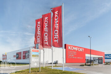 Fotografia architektury i zdjęcia zrealizowanych inwestycji, tu sesja fotograficzna budynku Komfort w Poznaniu.